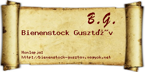 Bienenstock Gusztáv névjegykártya