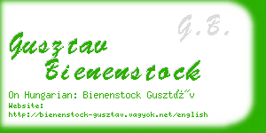 gusztav bienenstock business card